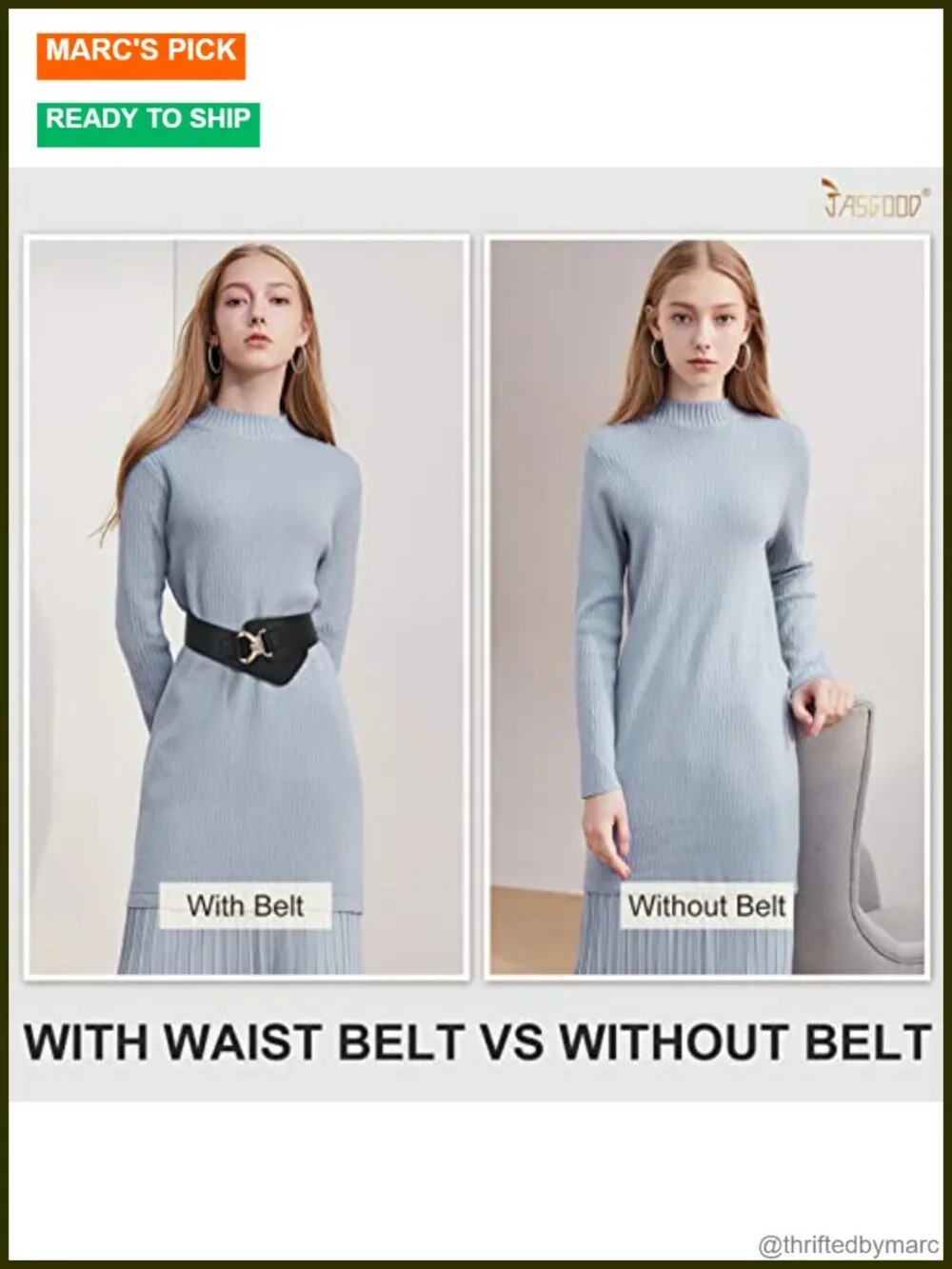Vintage Wide Elastic Stretch Waist Belt with Gold Interlock Buckle